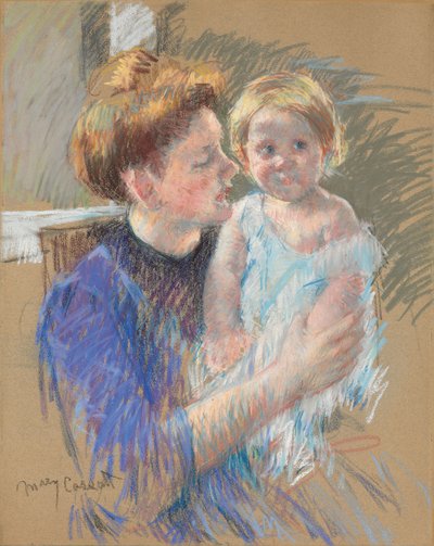 Madre in viola che tiene il suo bambino, c.1914 da Mary Cassatt