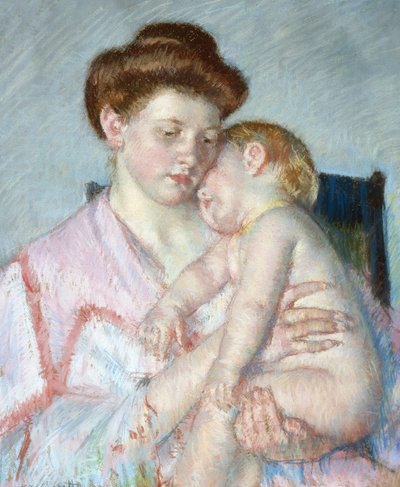 Bambino assonnato da Mary Stevenson Cassatt