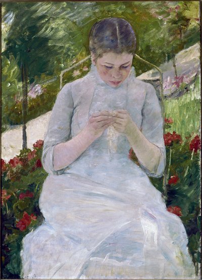 Donna che cuce da Mary Stevenson Cassatt