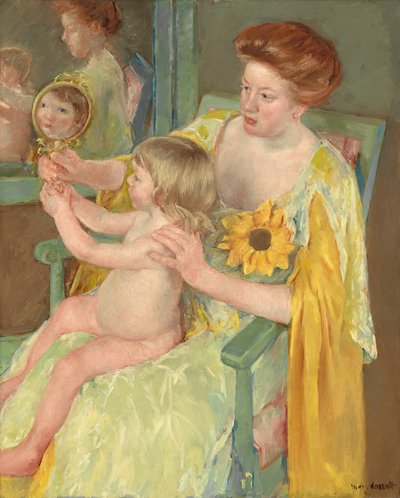 Donna con un girasole da Mary Stevenson Cassatt
