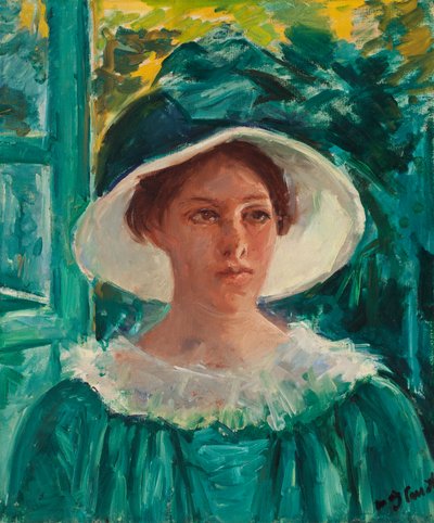 Giovane donna in verde, all