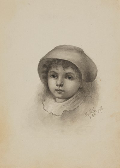 Senza titolo (Testa di bambino con cappello) da Mary Vaux Walcott