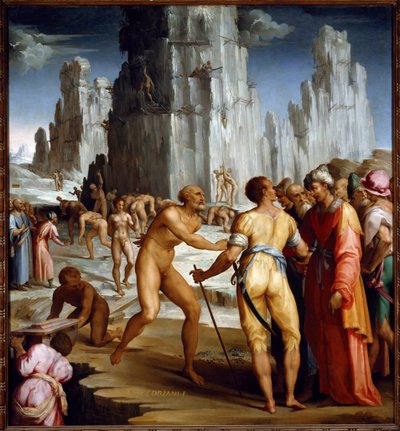 Lavoro di estrazione del diamante da Maso da San Friano