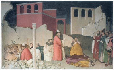 Il miracolo di Papa San Silvestro, Cappella di San Silvestro, c.1337 da Maso di Banco