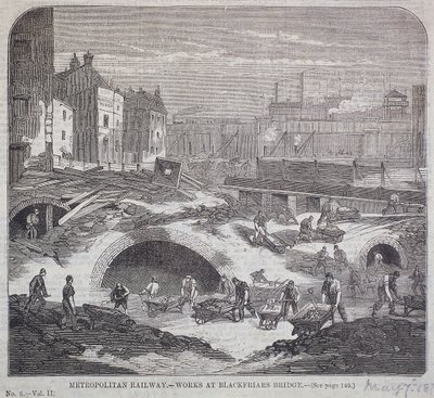 Ponte di Blackfriars, Londra, 1863 da Mason Jackson