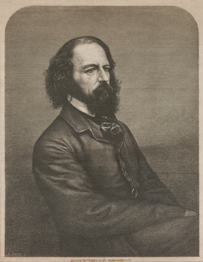 Ritratto di Alfred, Lord Tennyson 1809-1892, 1864 da Mason Jackson
