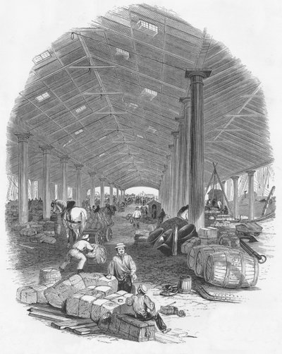 Magazzino del molo di Trafalgar Dock, Liverpool, Inghilterra da Mason Jackson