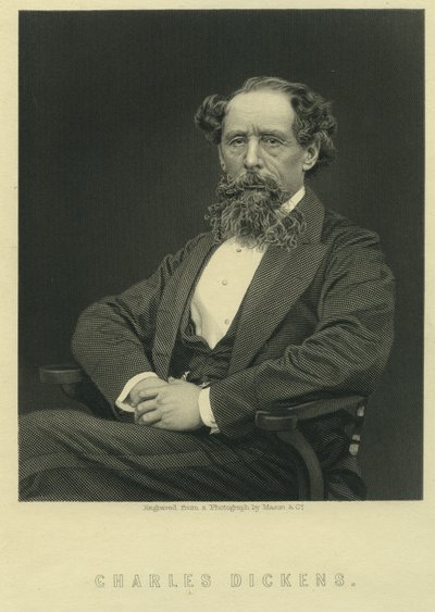 Charles Dickens, ritratto da una fotografia di Herbert Watkins (n.1828) da Mason and Co.