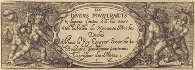 Les divers pourtraicts et figures I (Pagina del titolo) da Master AD