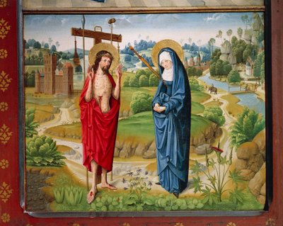 La Crocifissione di Cristo, dalle Storie della Vita di Maria da Master Aachen