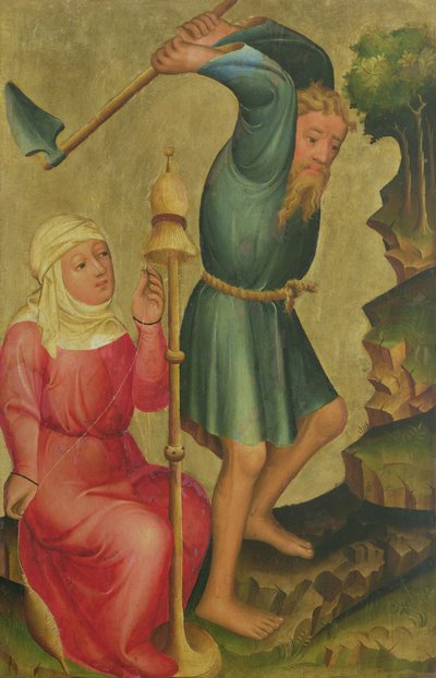 Adamo ed Eva al lavoro, dettaglio dall