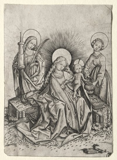 Madonna e Bambino in un giardino tra Santa Barbara e Santa Dorotea da Master ES
