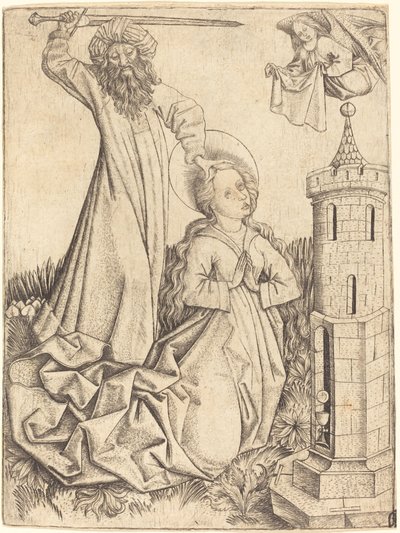 Il martirio di Santa Barbara da Master E.S.