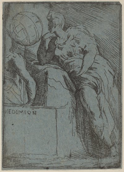 Endimione da Master F.P. after Parmigianino