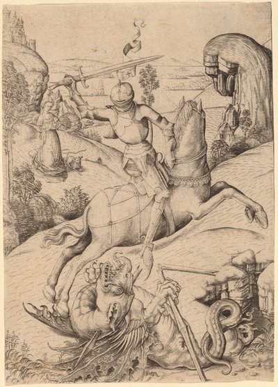 San Giorgio e il drago da Master FVB and Israhel van Meckenem