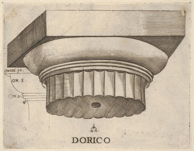 Capitello dorico con misure da Master GA