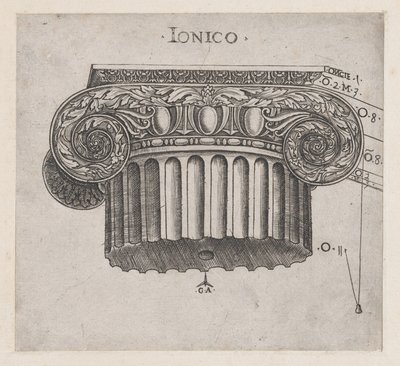 Speculum Romanae Magnificentiae: Capitello ionico da Master GA
