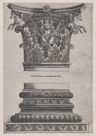 Speculum Romanae Magnificentiae: Capitello di Pegaso dal Tempio di Marte Ultore da Master GA