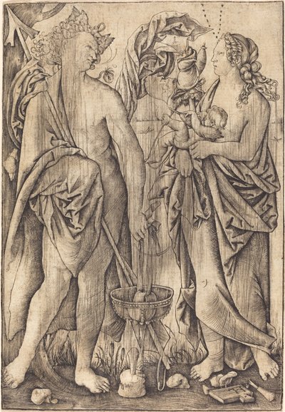 Marte e Venere (Mercurio e Venere?) da Master H.L.