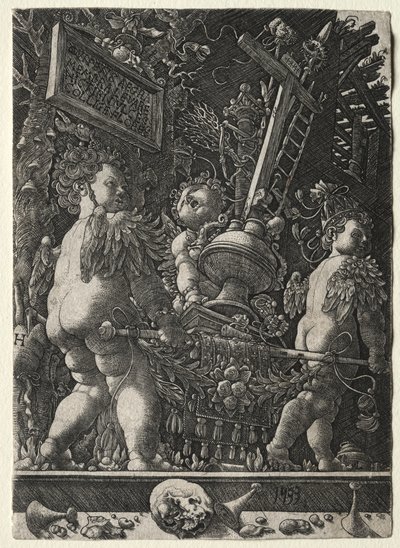 Angeli che portano i simboli della Passione da Master H. L.