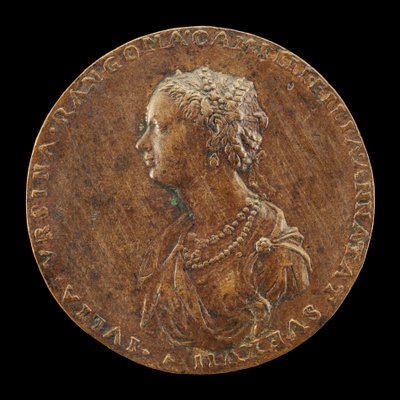 Guilia Orsini, 1537-1598, moglie di Baldossare Rangoni c. 1554 [recto], 1554 da Master IAC. URB.