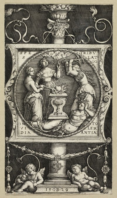 Ex libris di Willibald Pirckheimer da Master I.B.