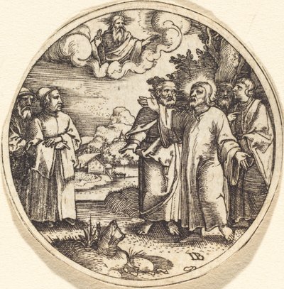 Cristo con tre dei suoi apostoli da Master IB