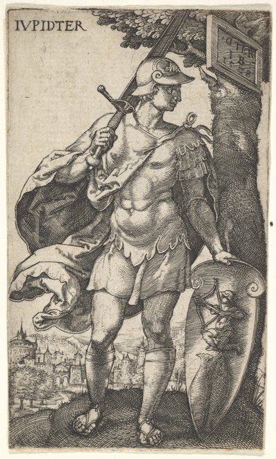 Giove da The Gods Who Preside Over the Planets, 1528 da Master I.B.