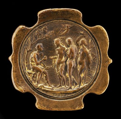 Pomello di spada con placca incastonata del Giudizio di Paride, seconda metà del XV secolo da Master IO.FF.