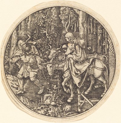 La fuga in Egitto da Master L after Albrecht Dürer