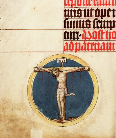 Piccolo tondo con Cristo crocifisso da Master Michael