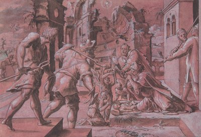Adorazione dei pastori, 1540-1560 da Master Of The Liechtenstein Adoration