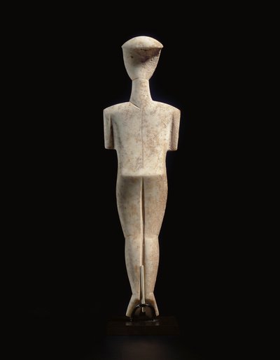 Figura femminile reclinata cicladica, pezzo di nome del Maestro Schuster, Cicladico Antico II, c.2400 a.C. (marmo) da Master Schuster