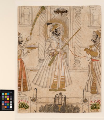 Maharana Amar Singh II che fuma un narghilè a forma di pecora, c.1705 da Master Stipple