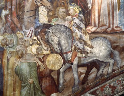 Dettaglio della Crocifissione da Master Trecentesco of Sacro Speco School