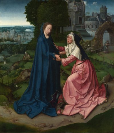 La Visitazione della Vergine a Santa Elisabetta. Pannello da un altare, ca. 1515 da Master of 1518