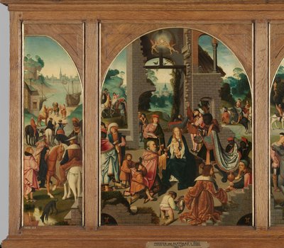 Trittico con Adorazione dei Magi, Sant