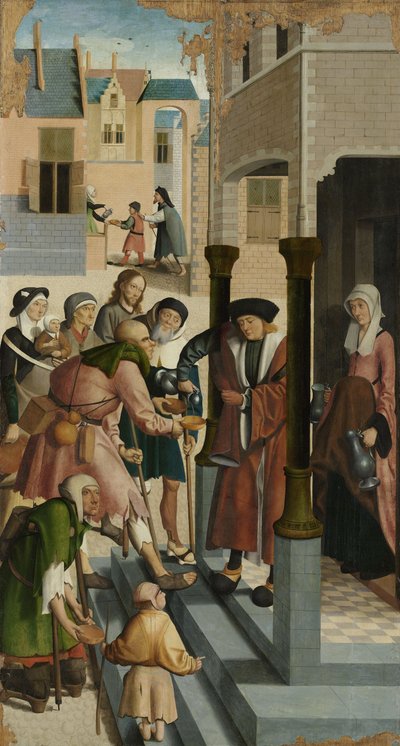 Le sette opere di misericordia: Dare da bere agli assetati, 1504 da Master of Alkmaar