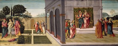 Susanna e i vecchioni nel giardino, e il processo di Susanna davanti ai vecchioni, c.1500 da Master of Apollo and Daphne