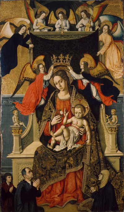 La Vergine e il Bambino con angeli e donatori, 1475-1500 da Master of Castelsardo