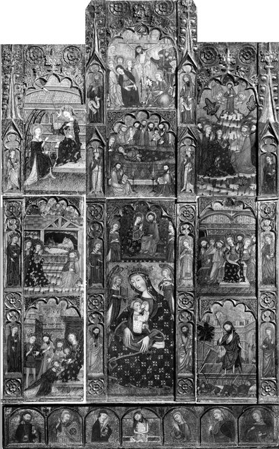 Retablo, fine XIV o inizio XV secolo da Master of Cubells