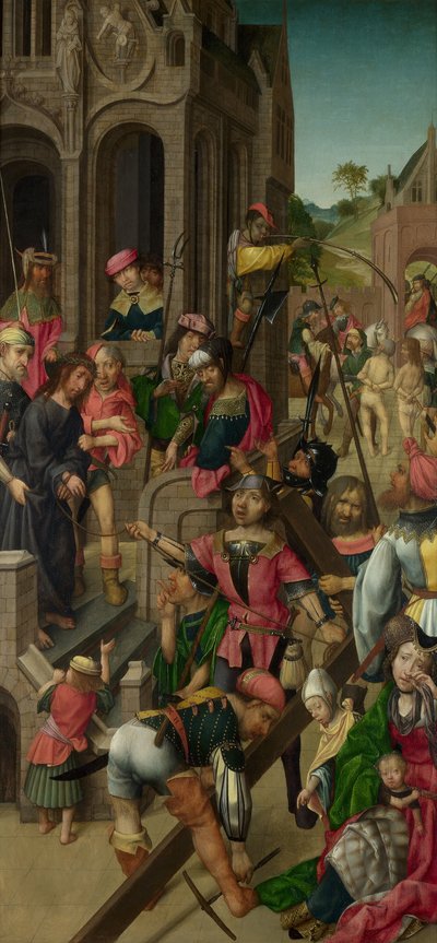 Cristo presentato al popolo Trittico: Scene della Passione di Cristo, pannello sinistro da Master of Delft