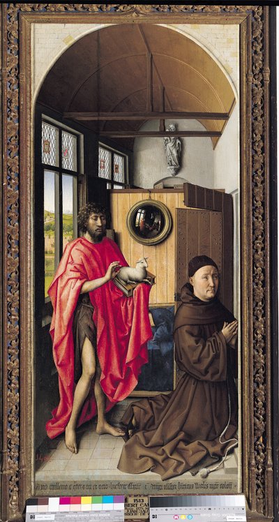 San Giovanni Battista e il Donatore, Heinrich Von Werl dal Polittico di Werl, 1438 da Master of Flémalle