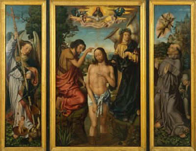 Trittico del Battesimo di Cristo da Master of Frankfurt