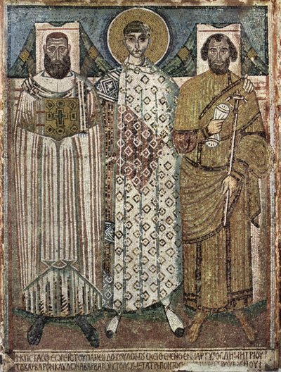 San Demetrio di Tessalonica con i Donatori, 6°-7° secolo da Master of Hagios Demetrios