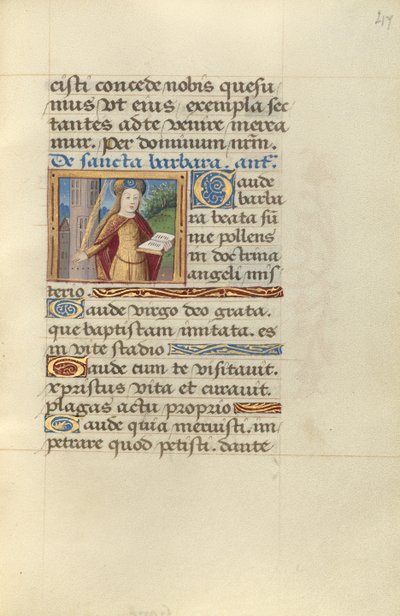 Santa Barbara da Master of Jacques de Besançon