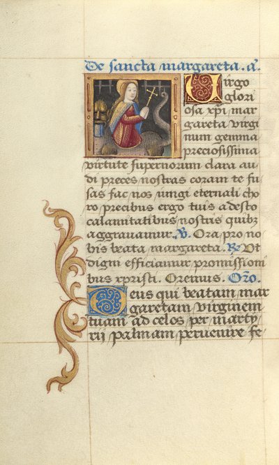 Santa Margherita e il drago da Master of Jacques de Besançon