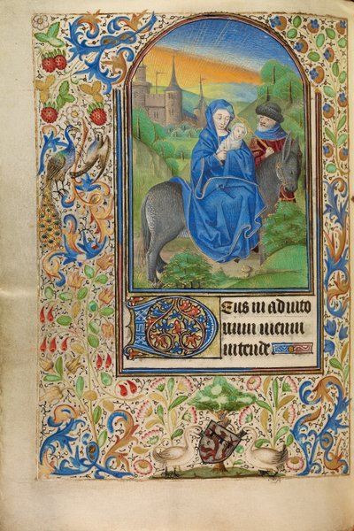La fuga in Egitto da Master of Jacques of Luxembourg