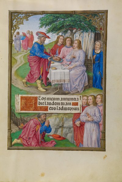 Abramo e i Tre Angeli da Master of James IV of Scotland