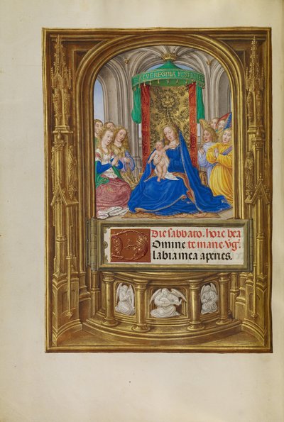 La Vergine e il Bambino in Trono da Master of James IV of Scotland